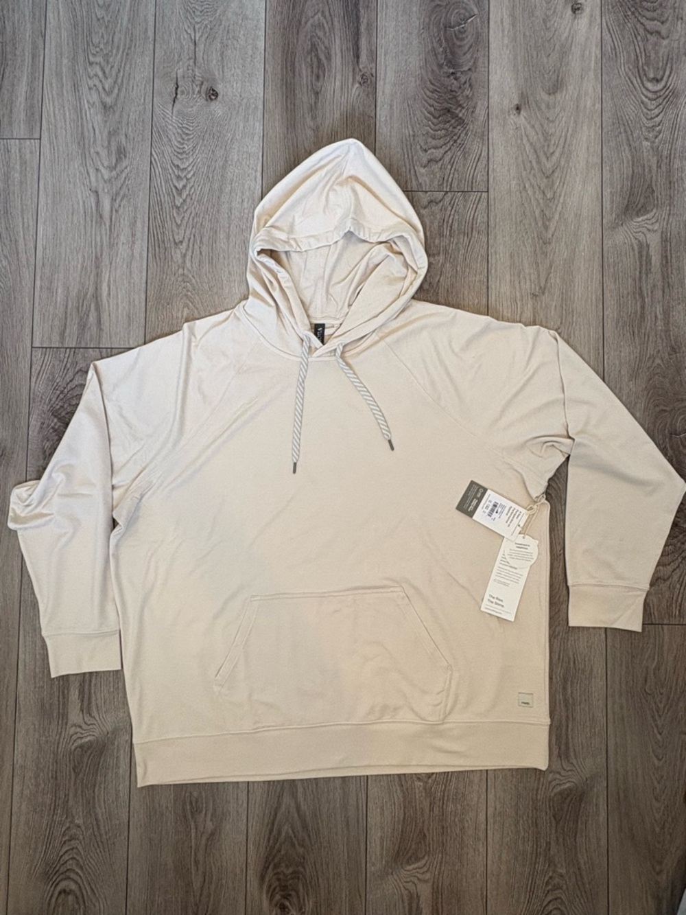 Vuori Halo Oversized Hoodie XL Cream DreamKnit Pullover NWT
